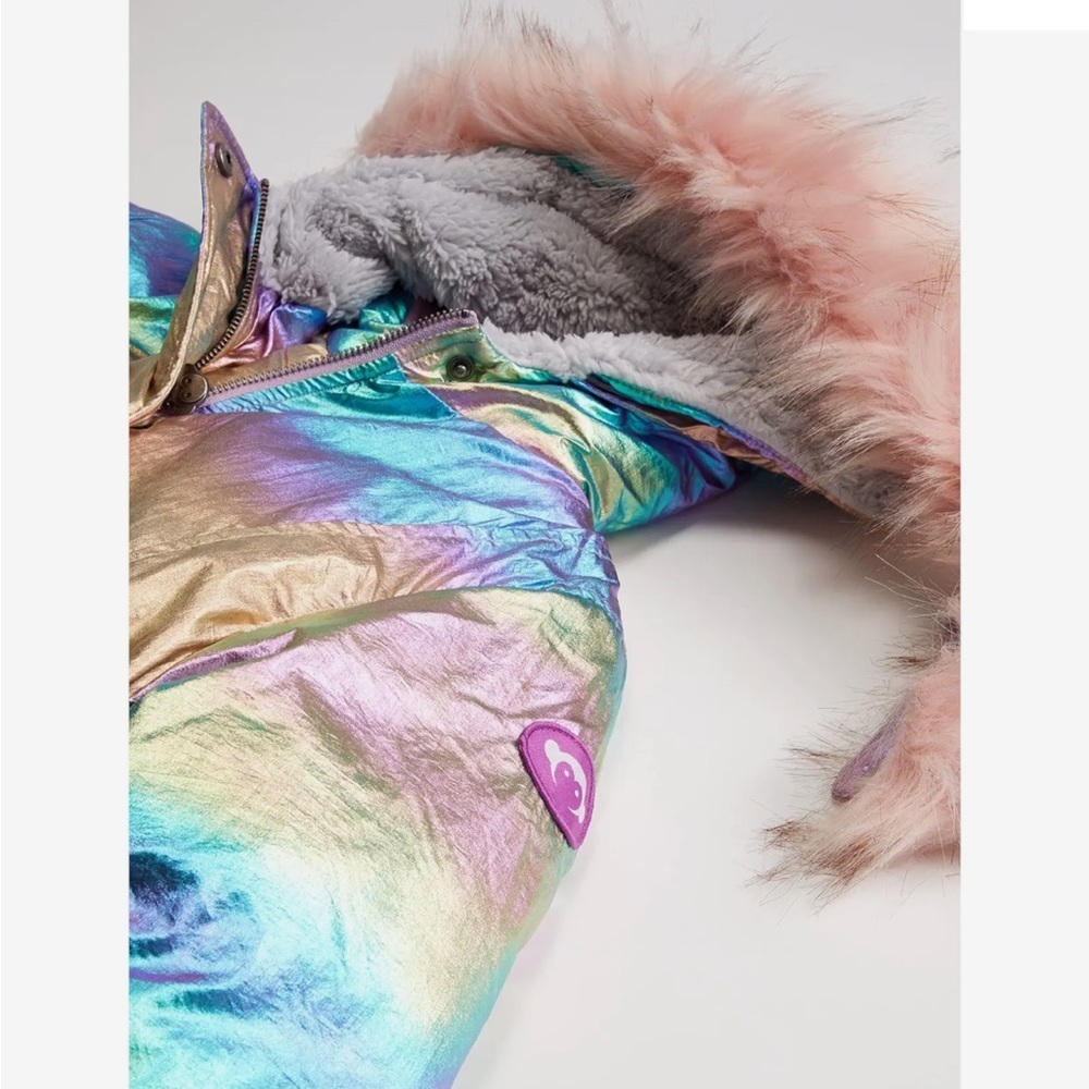 Appaman Rainbow Ombre Middie Puffer Girls Coat - Picture 10 of 11